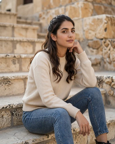 Jordanian woman Yasmin from Madaba seeking committed Western partner