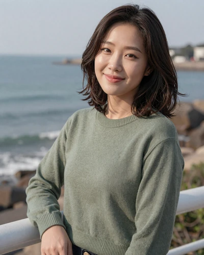 Verified Korean woman Mina from Busan near the ocean coast