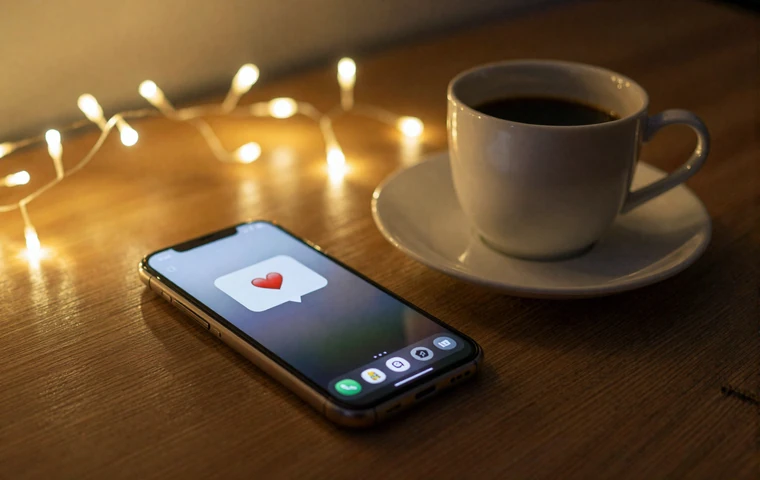 Smartphone showing a love message notification on a cozy desk with warm golden lighting for international dating