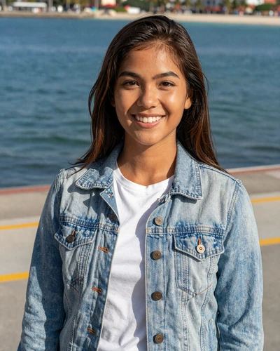 Verified Filipina woman Malaya from Cebu on a seaside boardwalk